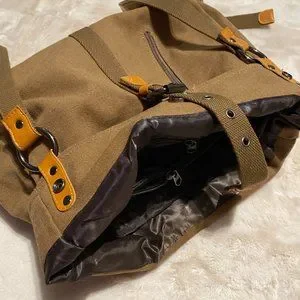 OKPTA  Backpack Canvas And Leather Okpta leather and cloth - Gem main image 2